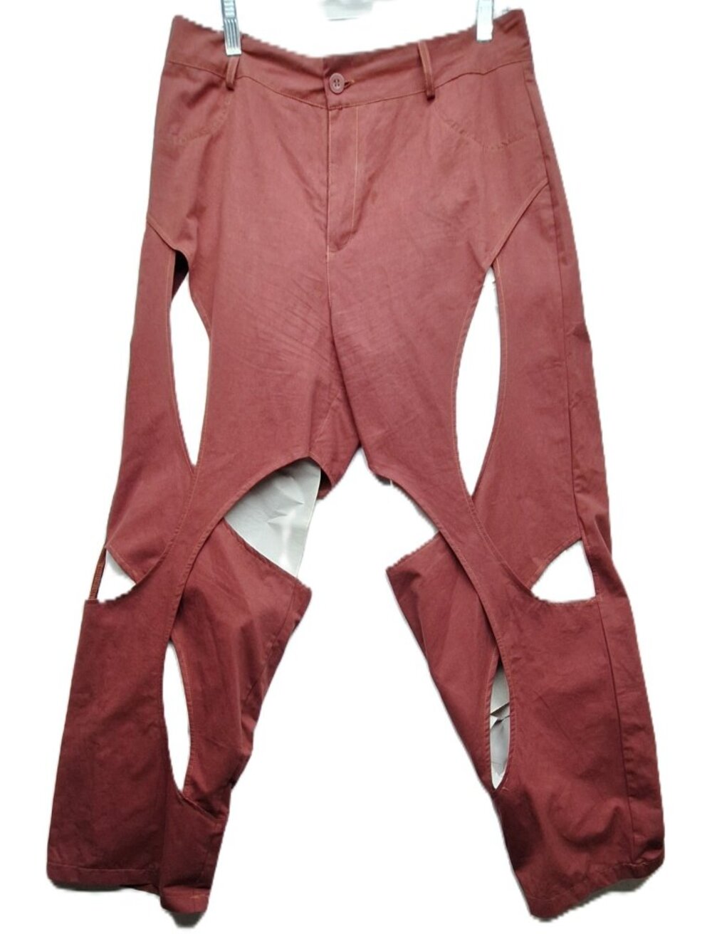 Women's "Peek A Boo" casual pants Wine Color med